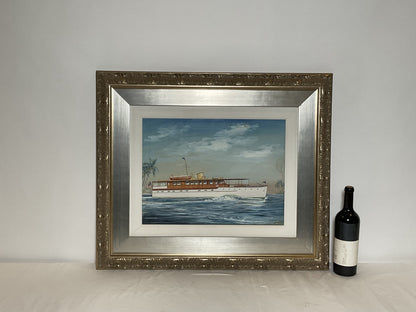 Trumpy Yacht Marylin Painting by John Austin Taylor