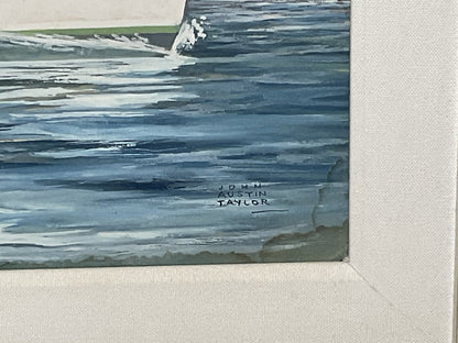 Trumpy Yacht Marylin Painting by John Austin Taylor