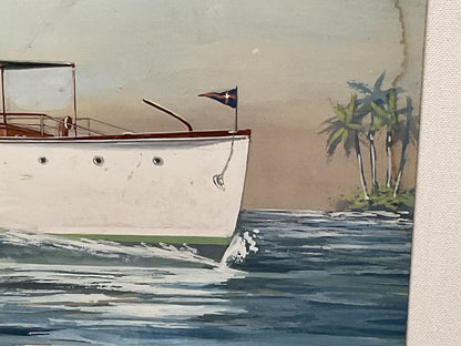 Trumpy Yacht Marylin Painting by John Austin Taylor