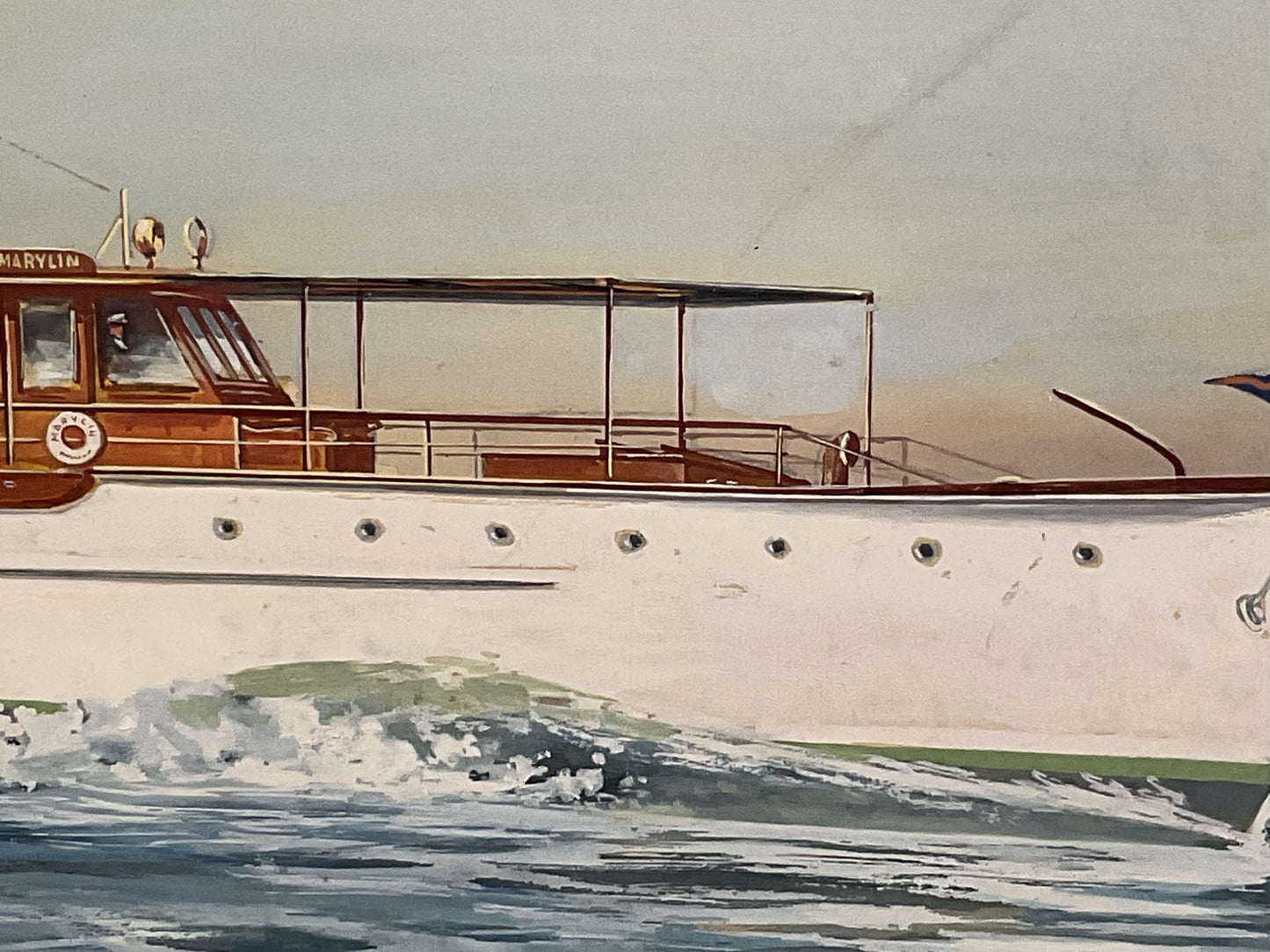 Trumpy Yacht Marylin Painting by John Austin Taylor
