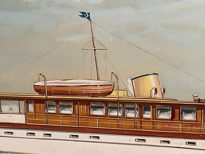 Trumpy Yacht Marylin Painting by John Austin Taylor