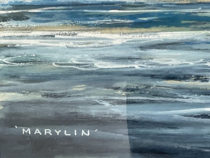 Trumpy Yacht Marylin Painting by John Austin Taylor
