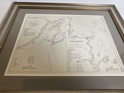 Mariners Chart of Gloucester and Rockport by George Eldridge 1910
