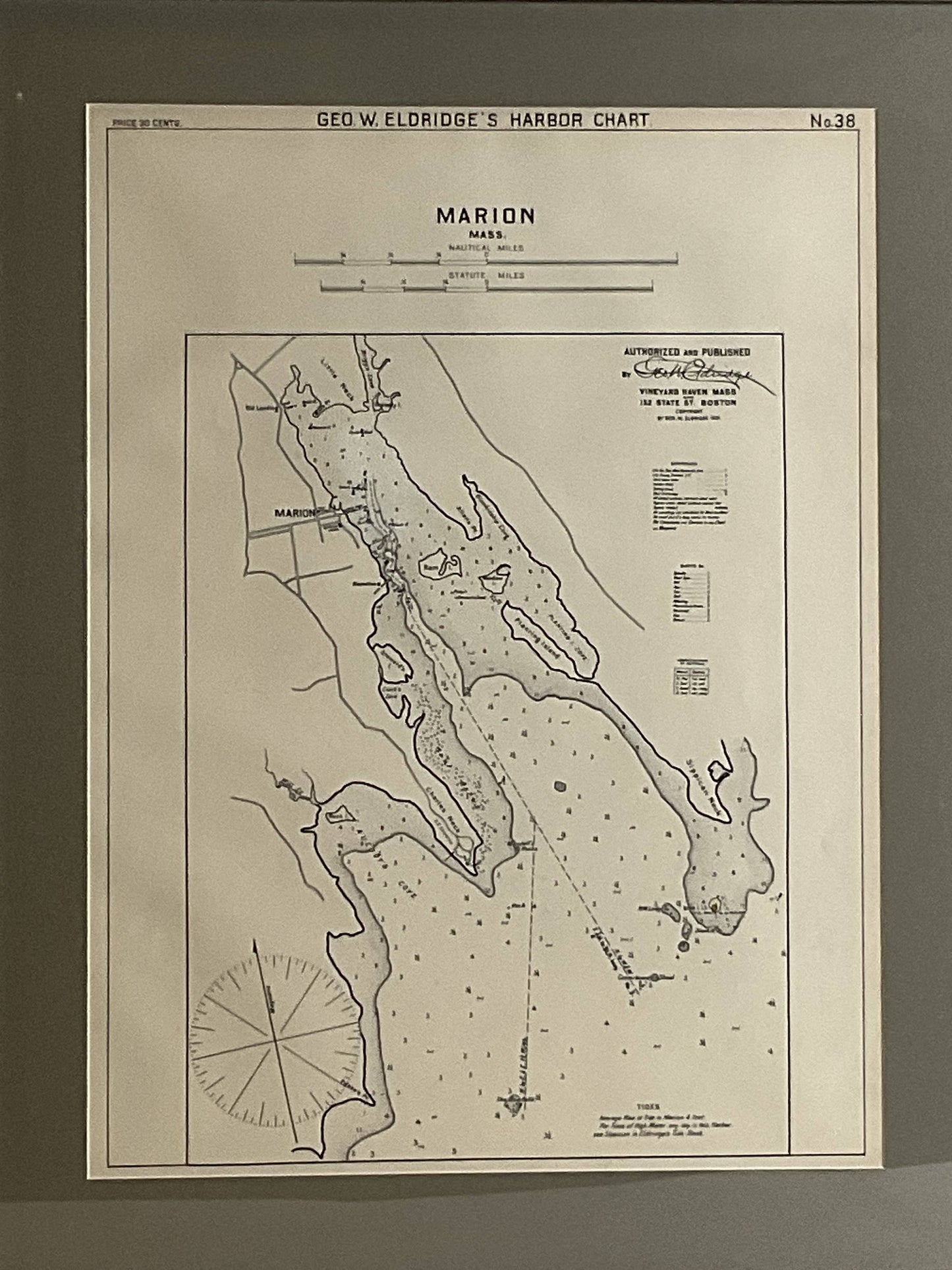 Mariners Chart of Marion Massachussets by George Eldridge 1901