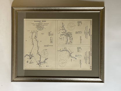 Mariners Chart of Westport Mass and Narraganset Pier by George Eldridge 1901