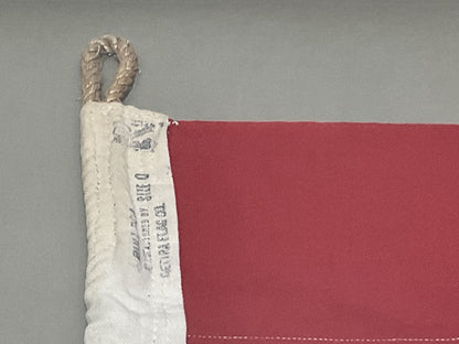 Framed International Code of Signals Romeo (R) Linen Flag