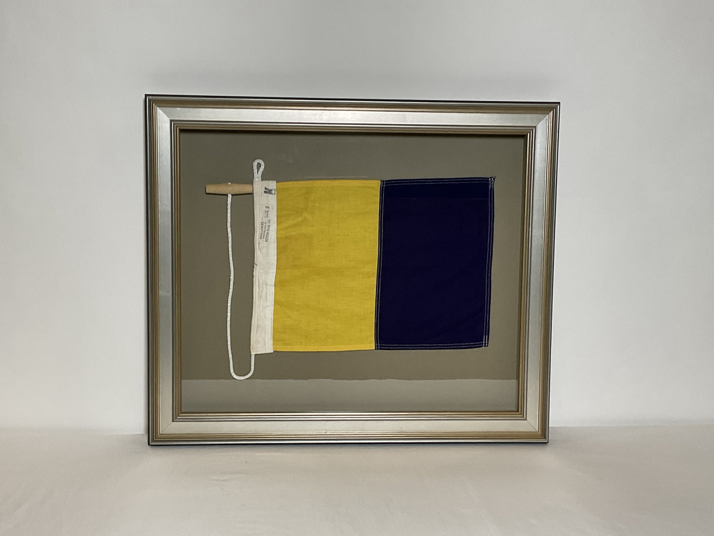Framed International Code of Signals Kilo (K) Linen Flag