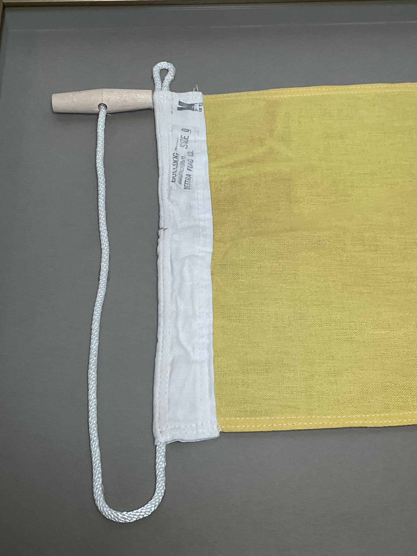 Framed International Code of Signals Kilo (K) Linen Flag