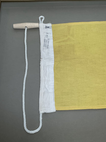 Framed International Code of Signals Kilo (K) Linen Flag