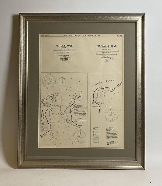 Mariners Chart of Quicks Hole and Tarpaulin Cove by George Eldridge 1901