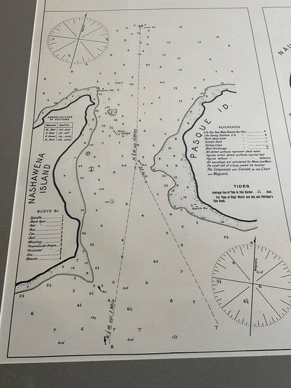 Mariners Chart of Quicks Hole and Tarpaulin Cove by George Eldridge 1901