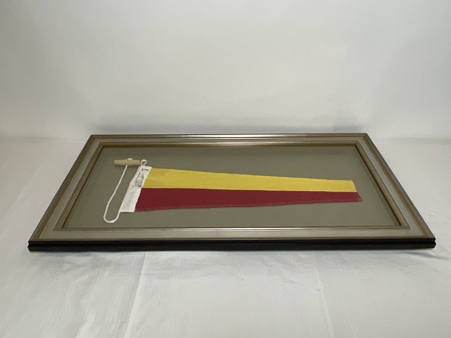 Framed International Code of Signals Numeral Pennant 7 Linen Flag