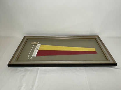 Framed International Code of Signals Numeral Pennant 7 Linen Flag