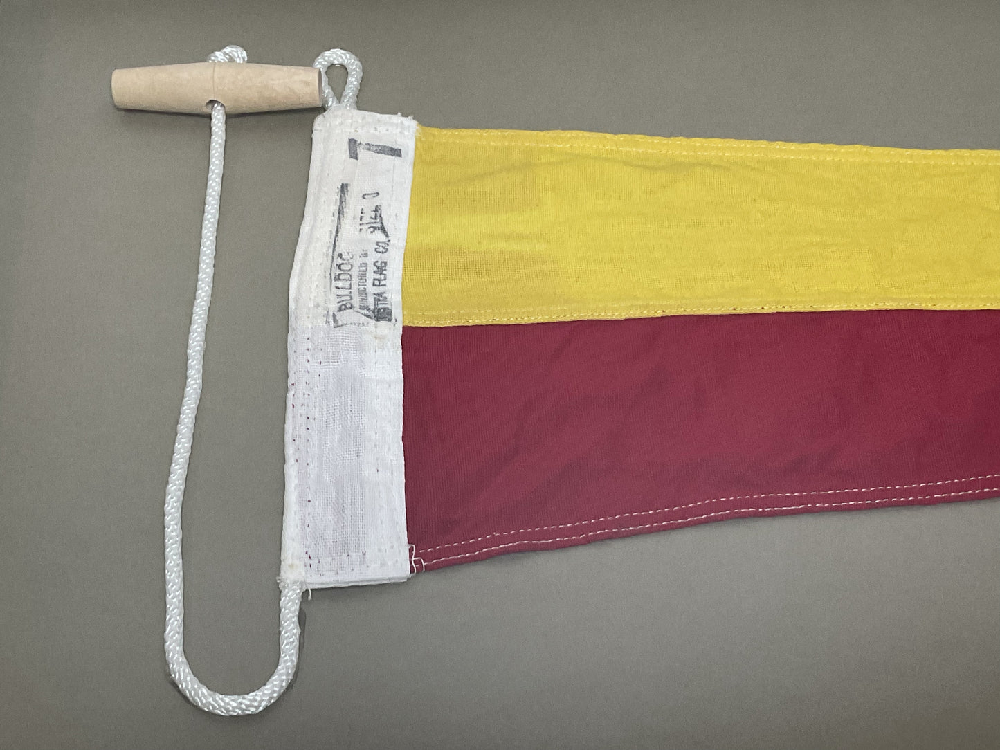 Framed International Code of Signals Numeral Pennant 7 Linen Flag