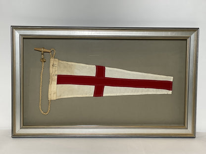 Framed International Code of Signals Numeral Pennant 8 Linen Flag