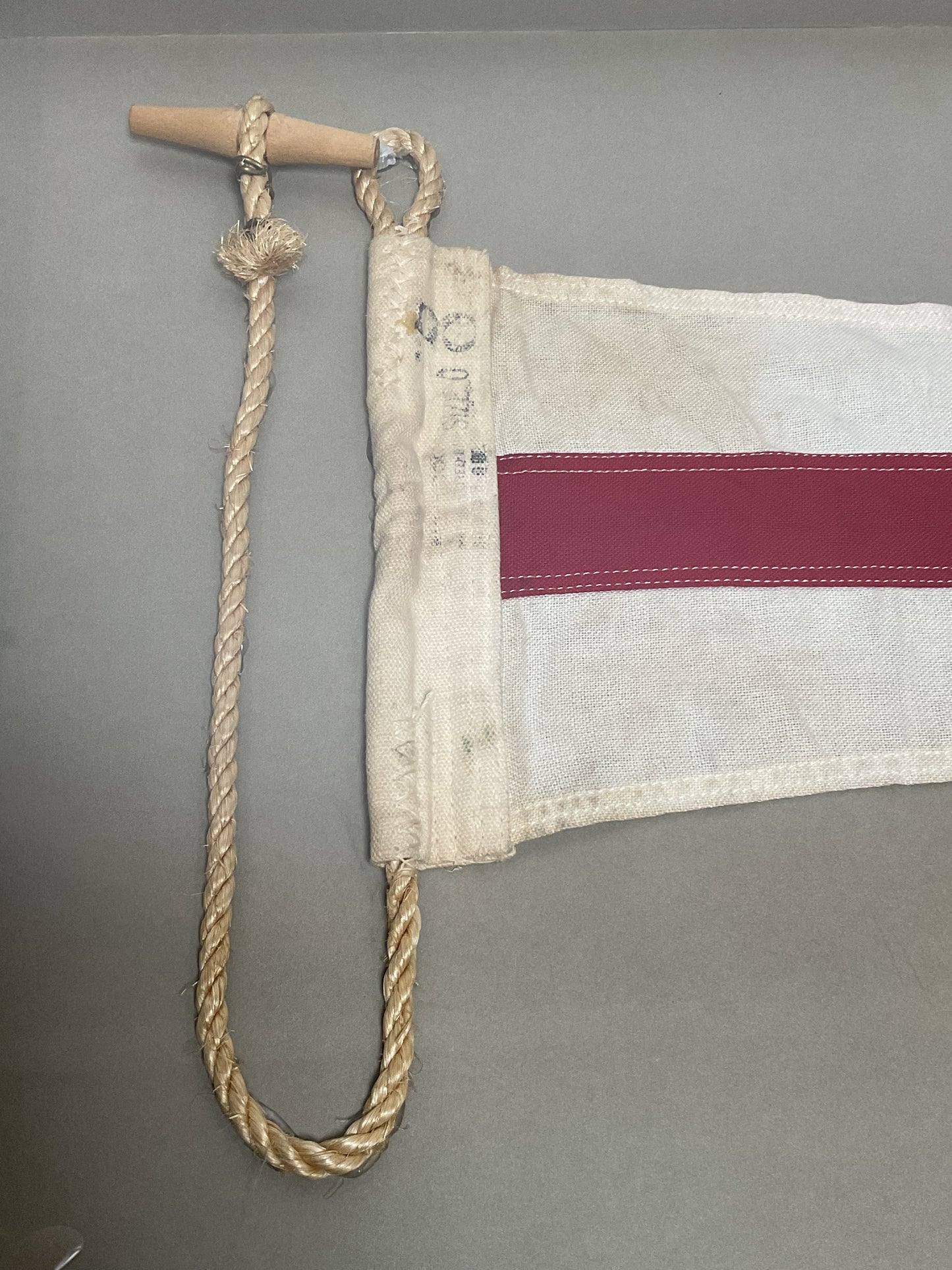 Framed International Code of Signals Numeral Pennant 8 Linen Flag