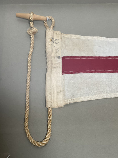 Framed International Code of Signals Numeral Pennant 8 Linen Flag