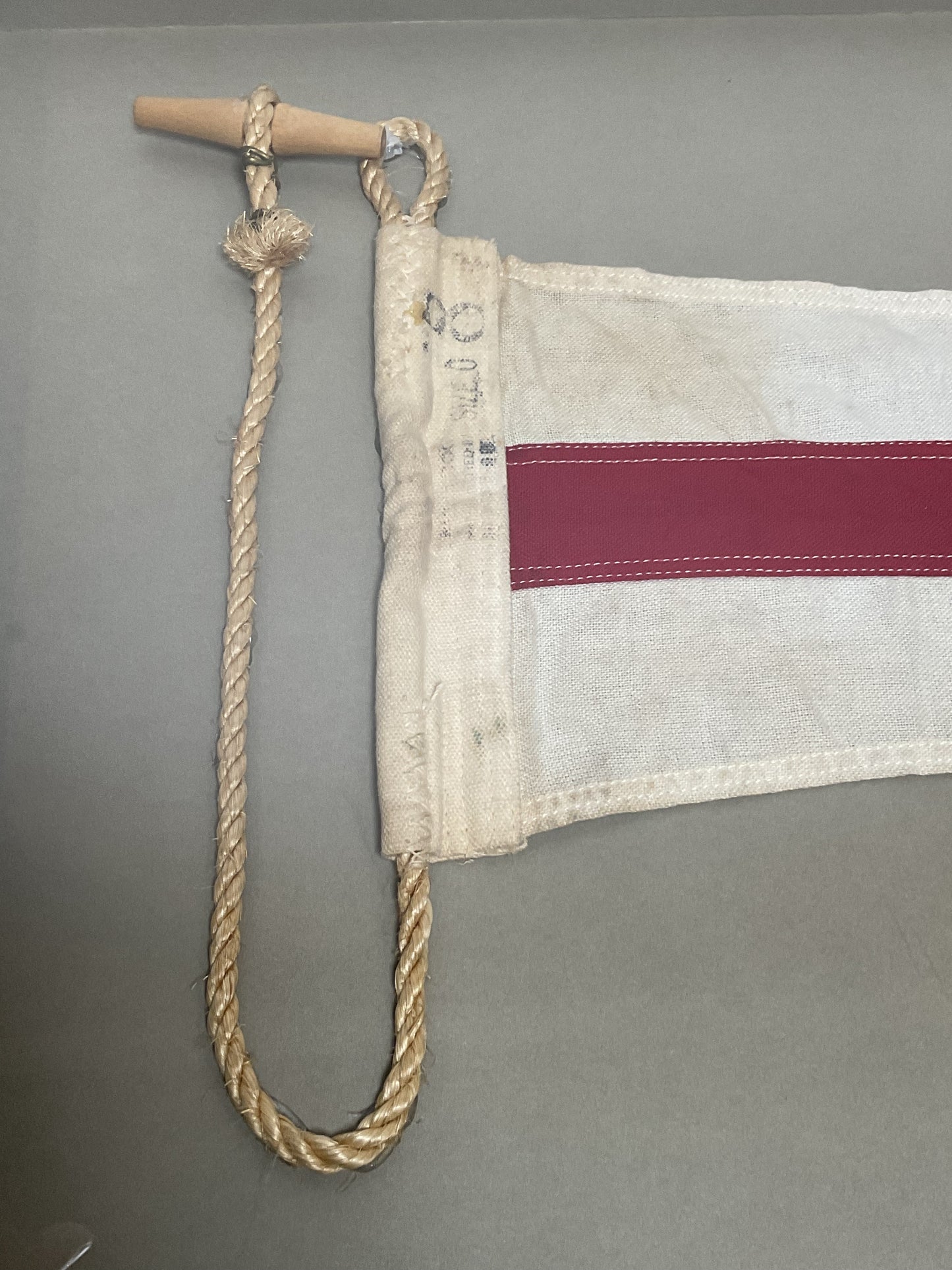Framed International Code of Signals Numeral Pennant 8 Linen Flag