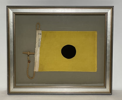 Framed International Code of Signals India (I) Linen Flag