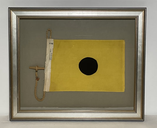 Framed International Code of Signals India (I) Linen Flag