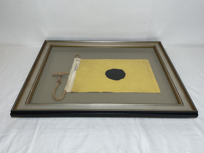 Framed International Code of Signals India (I) Linen Flag