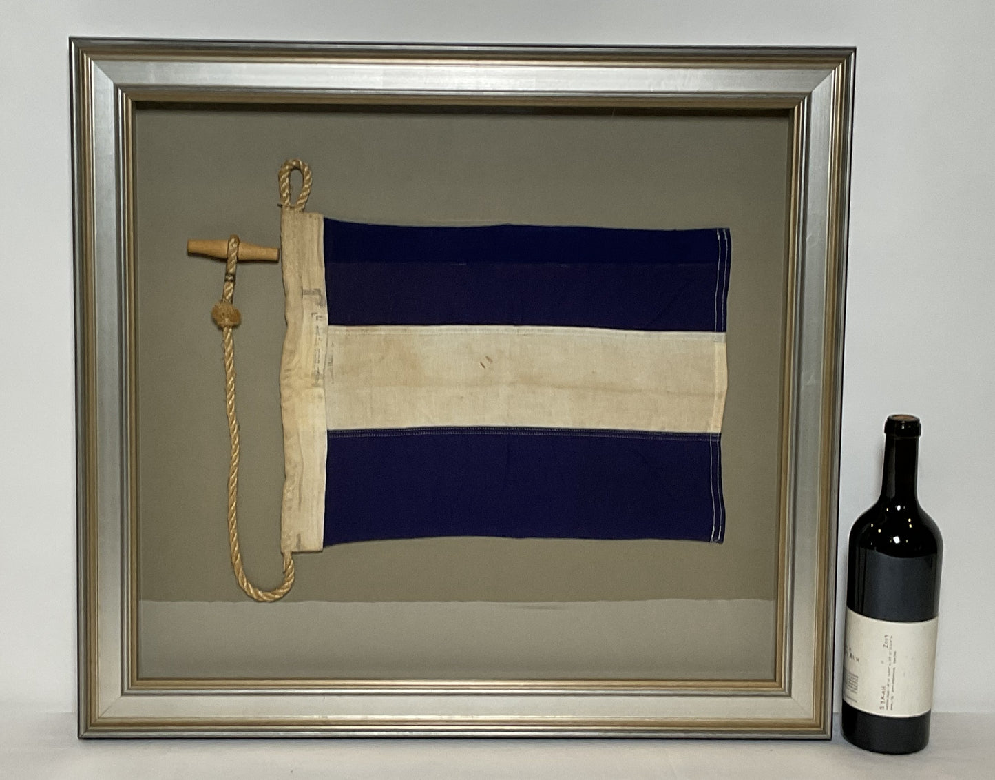 Framed International Code of Signals Juliet (J) Linen Flag