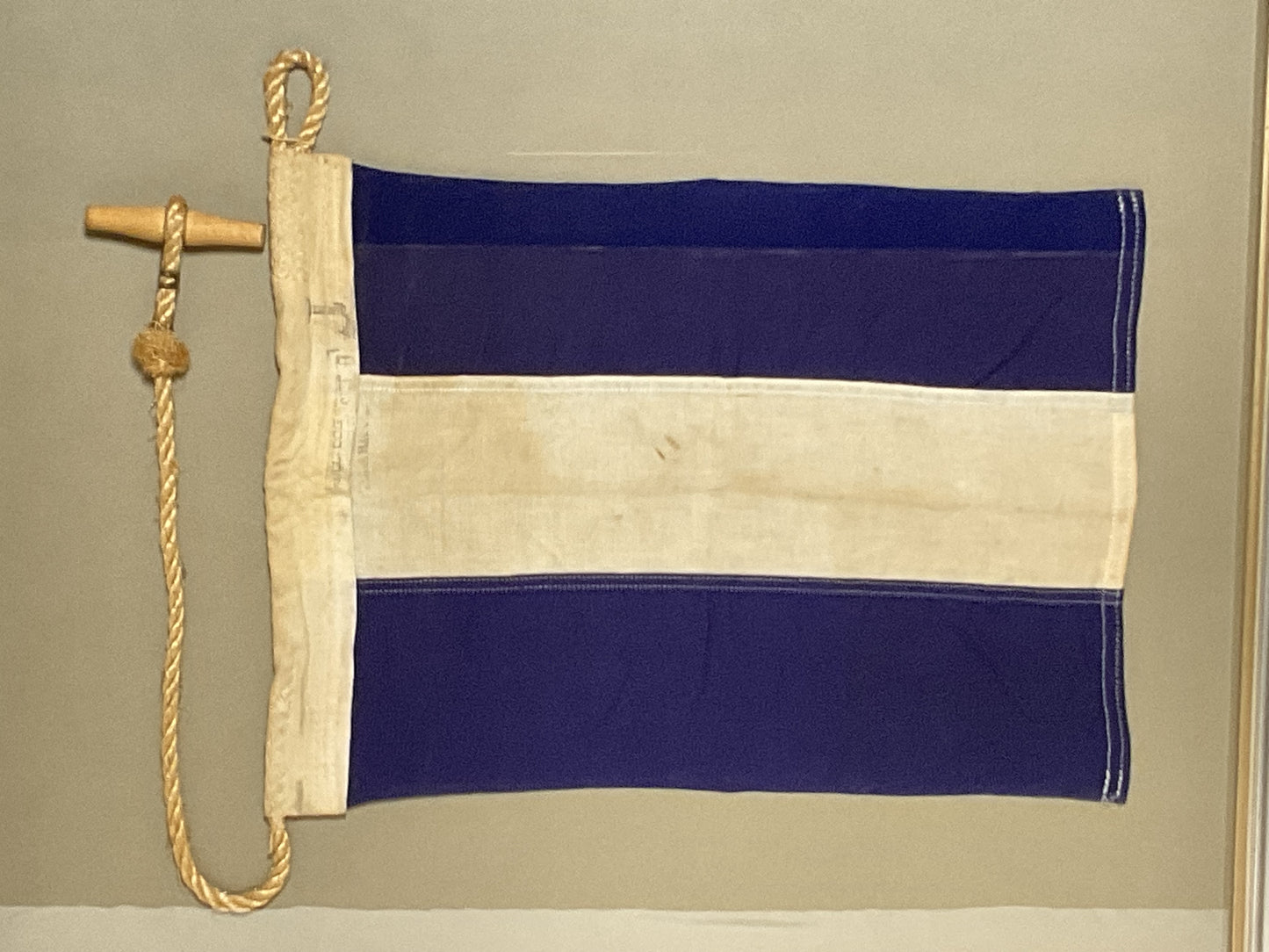 Framed International Code of Signals Juliet (J) Linen Flag