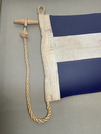 Framed International Code of Signals Juliet (J) Linen Flag