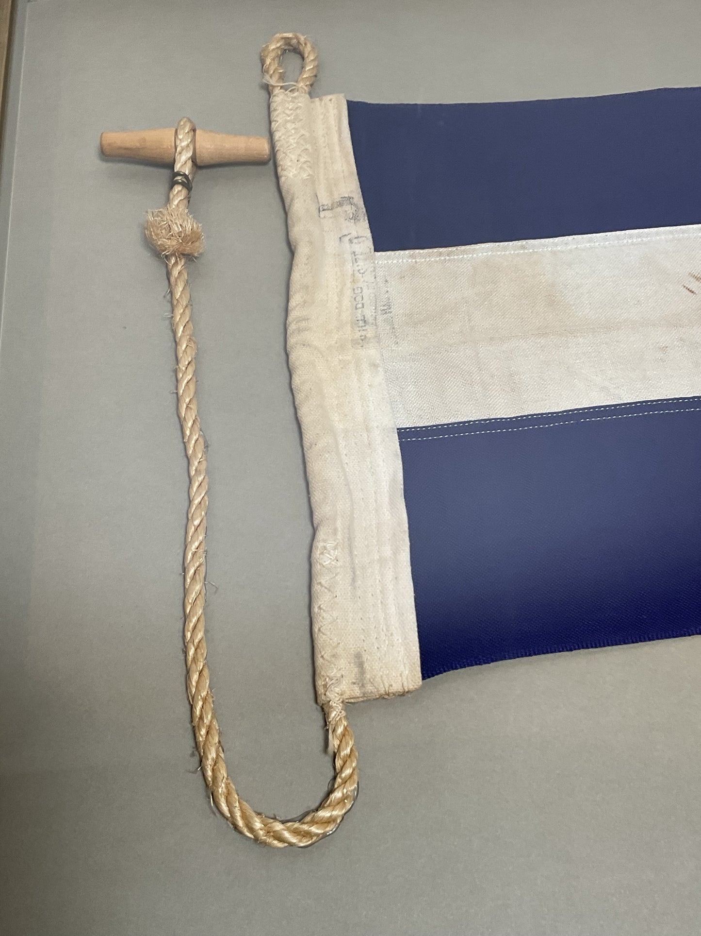 Framed International Code of Signals Juliet (J) Linen Flag