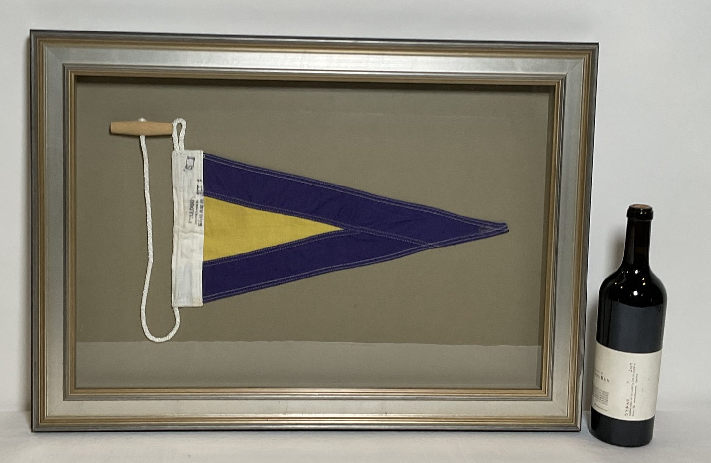 Framed International Code of Signals Third Substitute Pennant