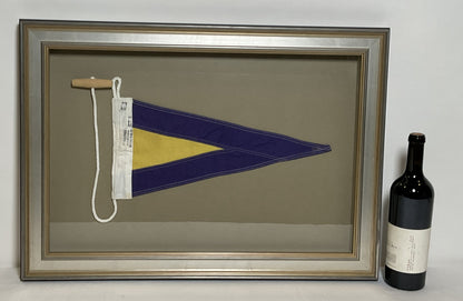 Framed International Code of Signals Third Substitute Pennant