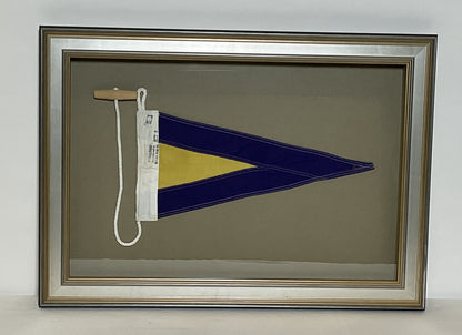Framed International Code of Signals Third Substitute Pennant