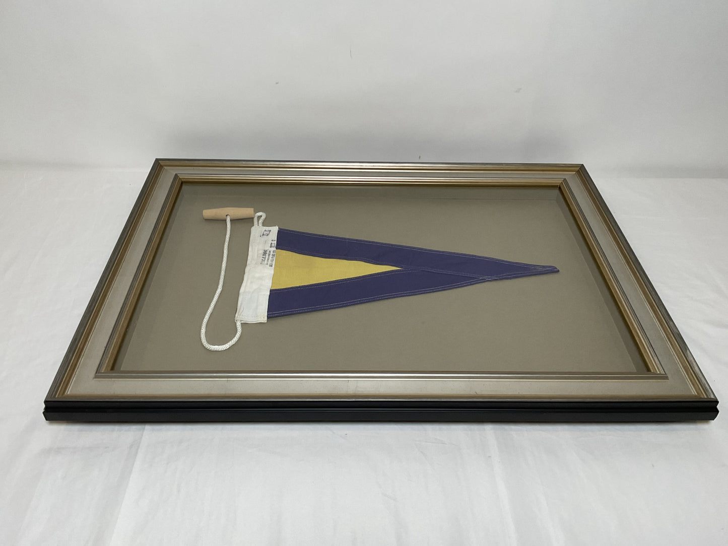 Framed International Code of Signals Third Substitute Pennant