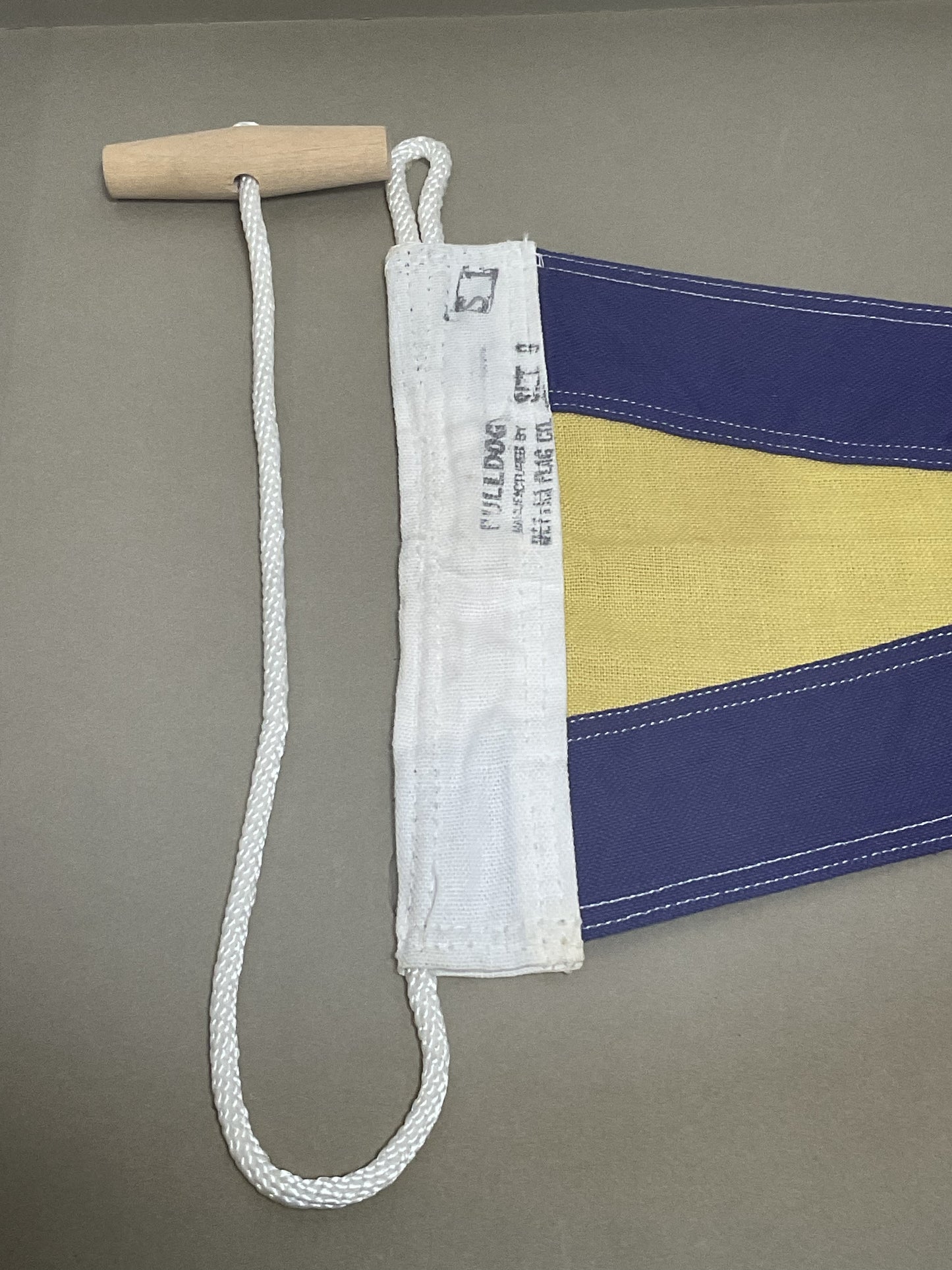 Framed International Code of Signals Third Substitute Pennant