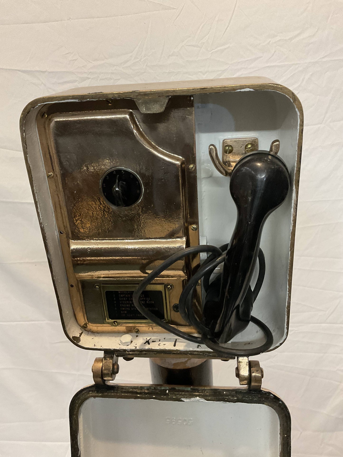 Solid Brass Ships Telephone For Sale at 1stDibs