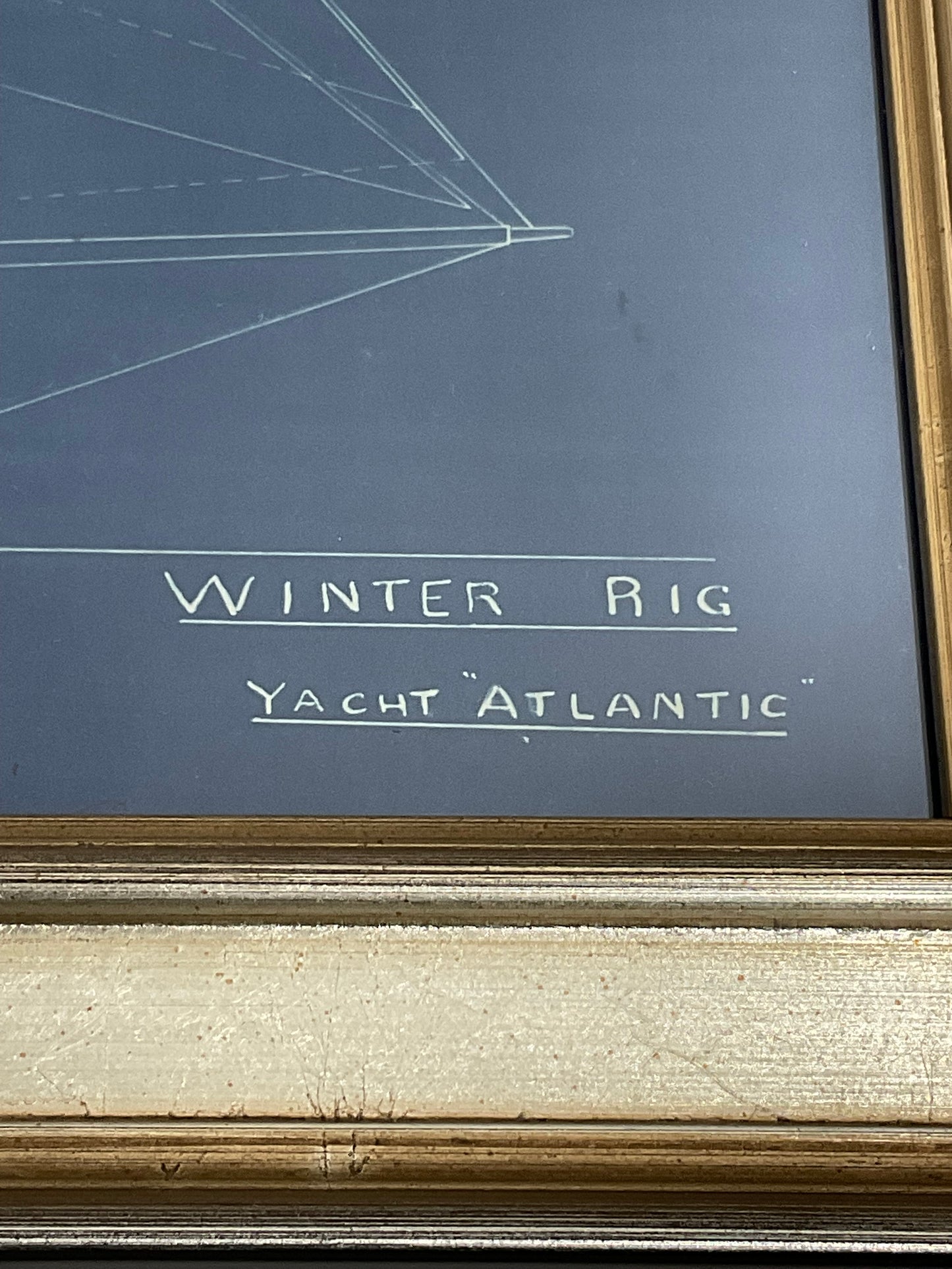 Extremely Rare Yacht Atlantic Blueprint