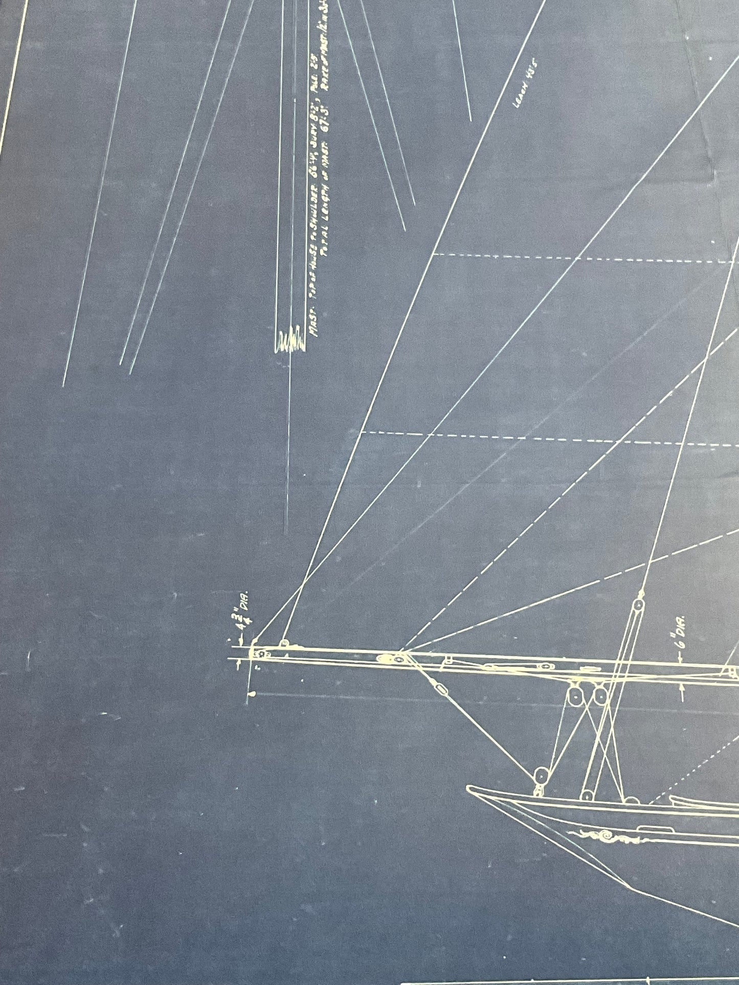 Yacht Blueprint of Malabar by John Alden