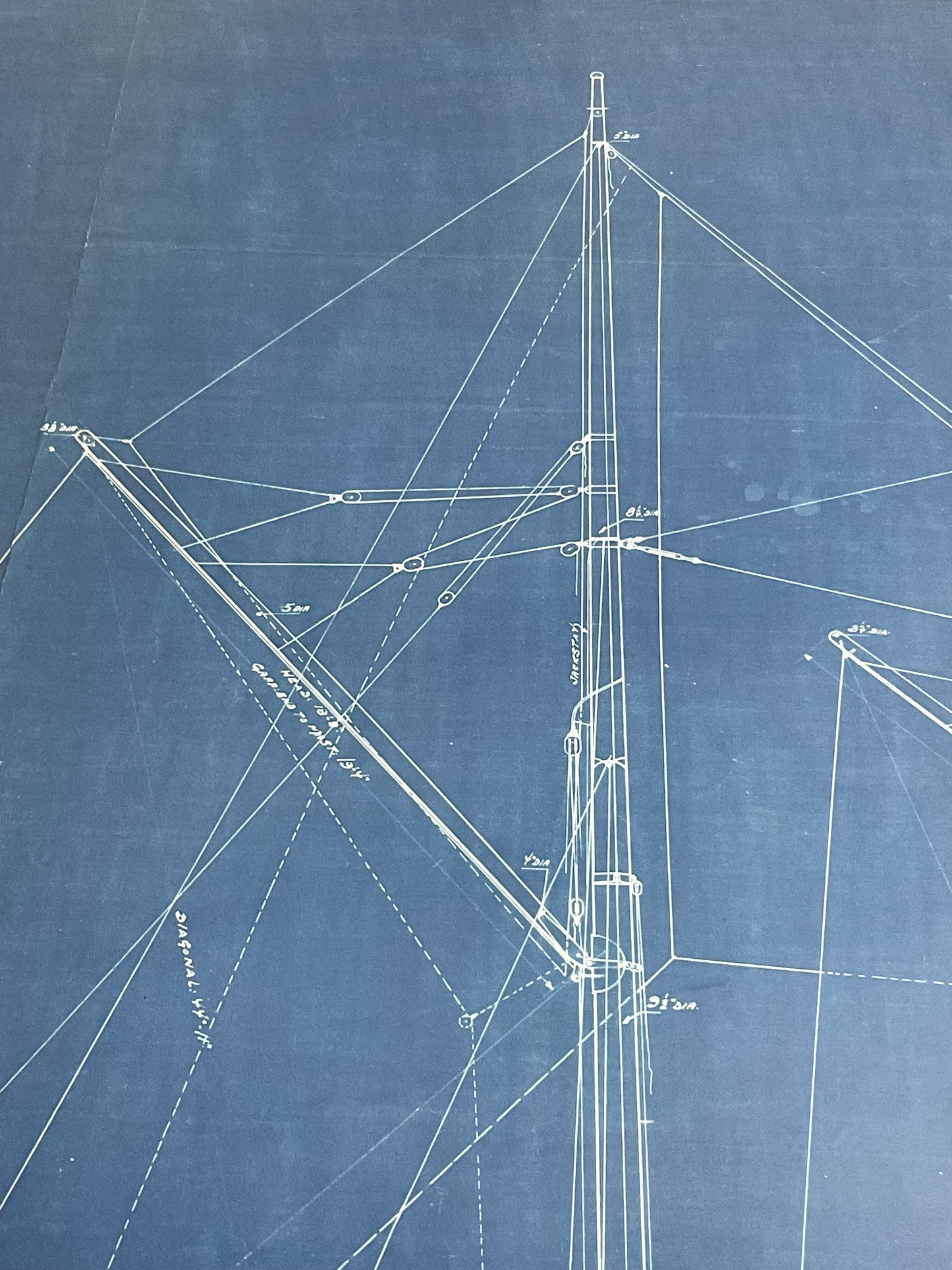 Yacht Blueprint of Malabar by John Alden