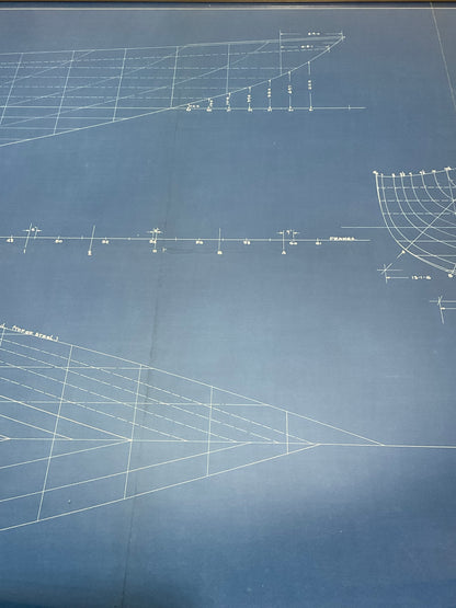 Yacht Blueprint of the Schooner Starling