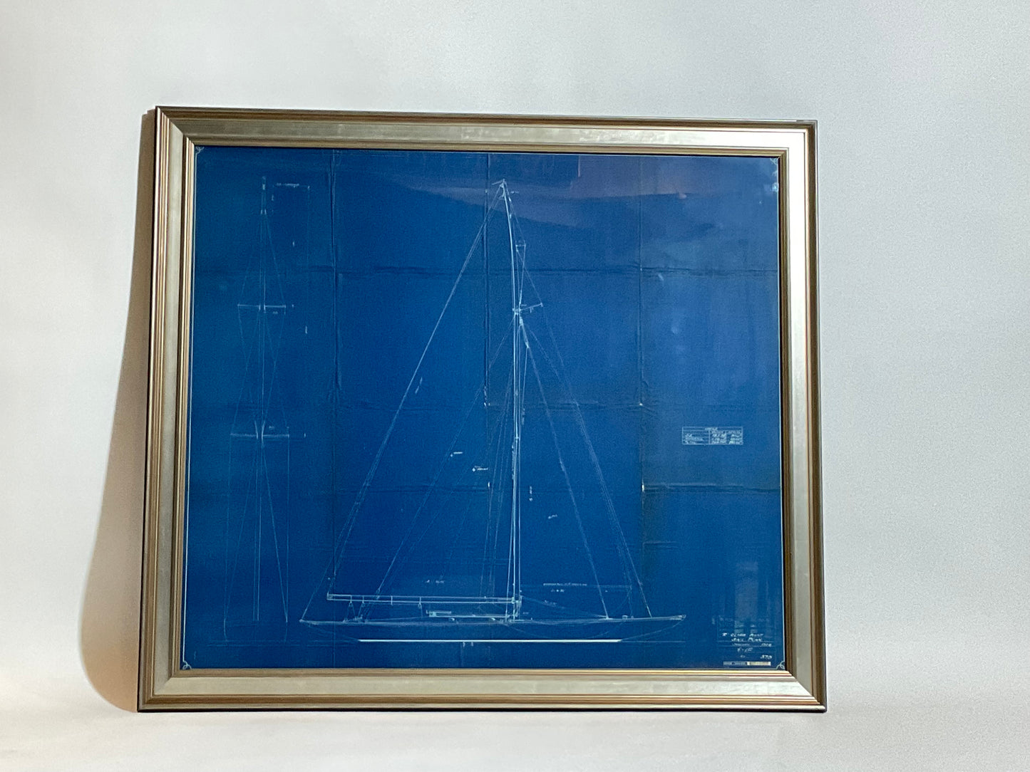 Rare Yacht Blueprints for the Sloop "Shadow"