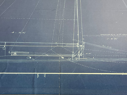 Rare Yacht Blueprints for the Sloop "Shadow"