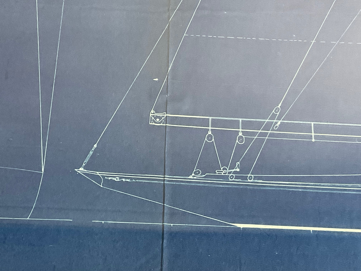 Rare Yacht Blueprints for the Sloop "Shadow"