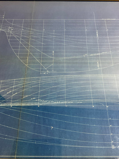 Rare Yacht Blueprints for the Sloop "Shadow"