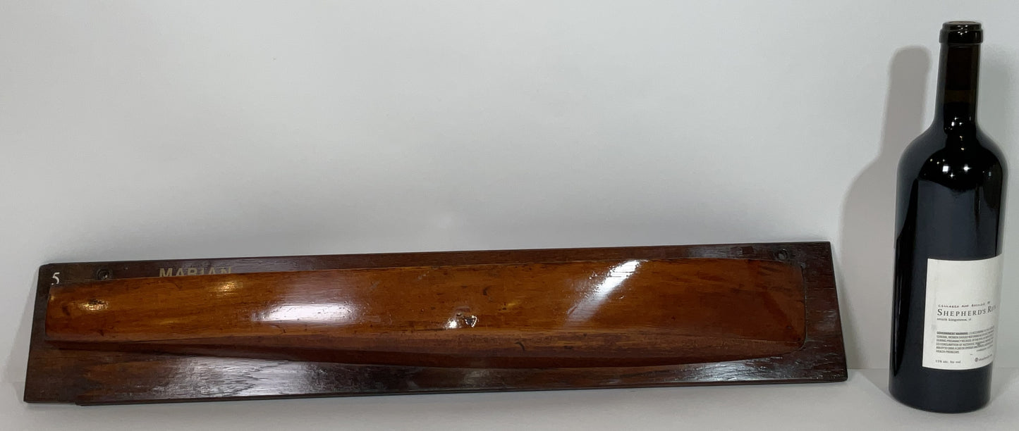 Varnished Half Model of a Yacht