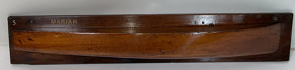 Varnished Half Model of a Yacht