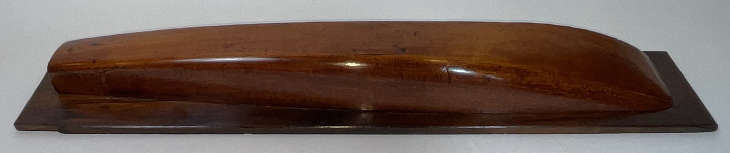 Varnished Half Model of a Yacht