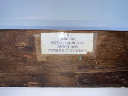 Varnished Half Model of a Yacht