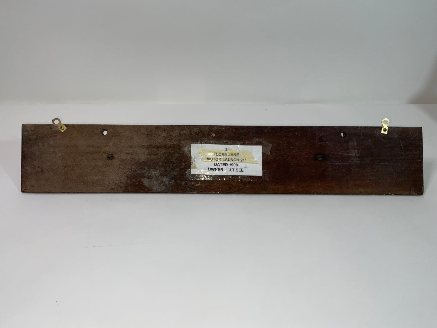 Antique Half Hull Model of the Motor Launch Flora Jane