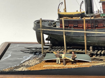On The Ways Tugboat Diorama by Arthur Clark