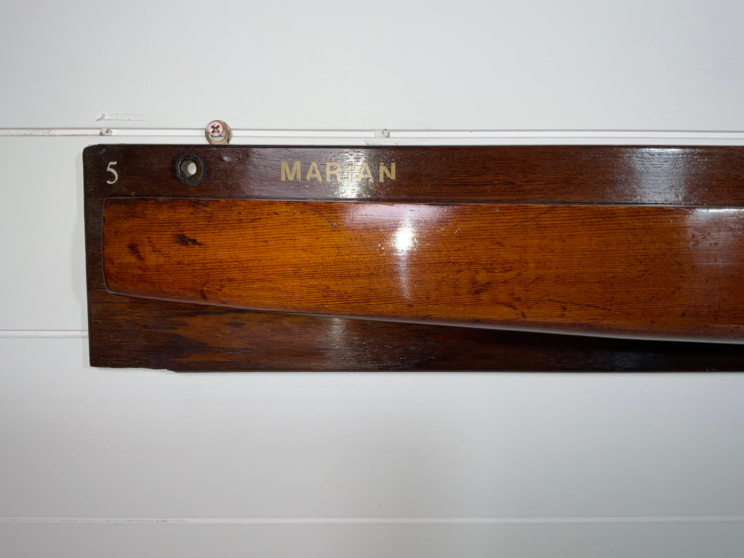 Varnished Half Model of a Yacht